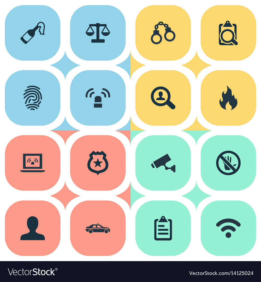 Set of simple fault icons