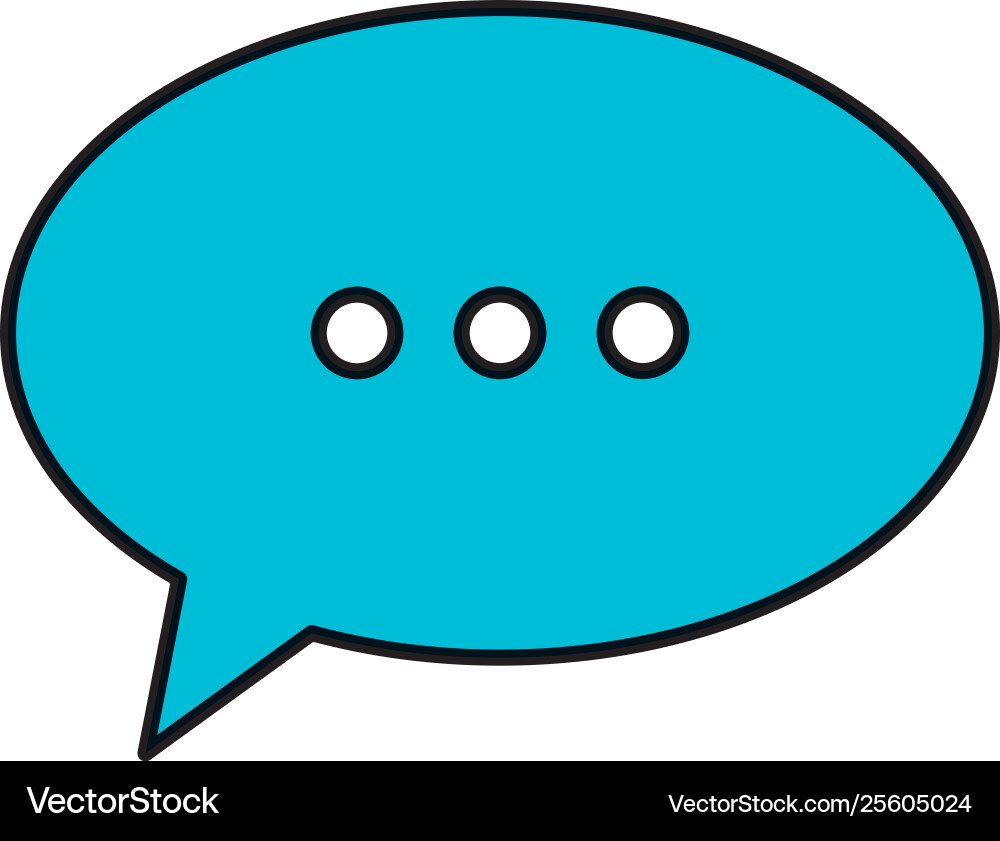 Speech bubble message icon Royalty Free Vector Image