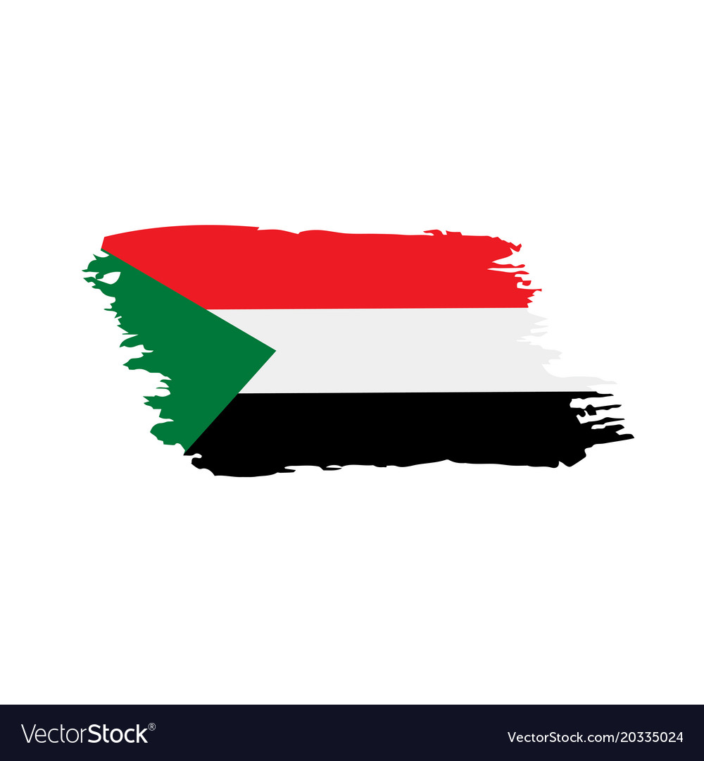 Sudan flag Royalty Free Vector Image - VectorStock