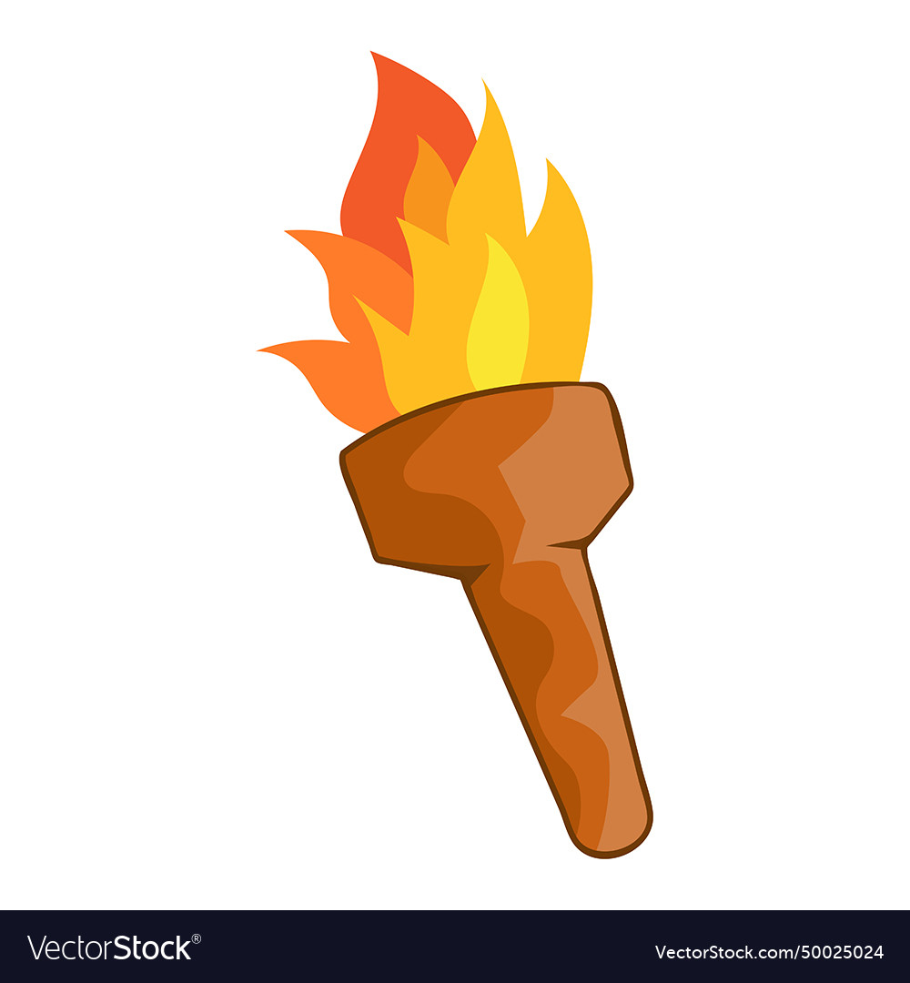 Torch isolated Royalty Free Vector Image - VectorStock