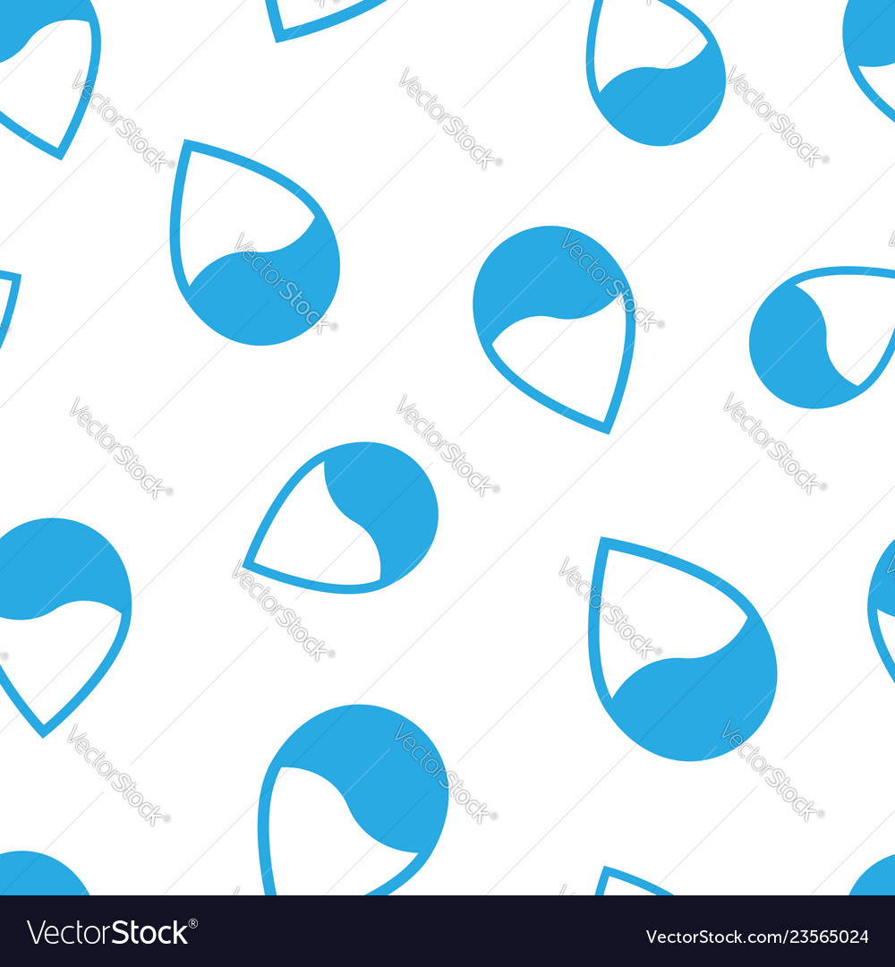 Water drop icon seamless pattern background