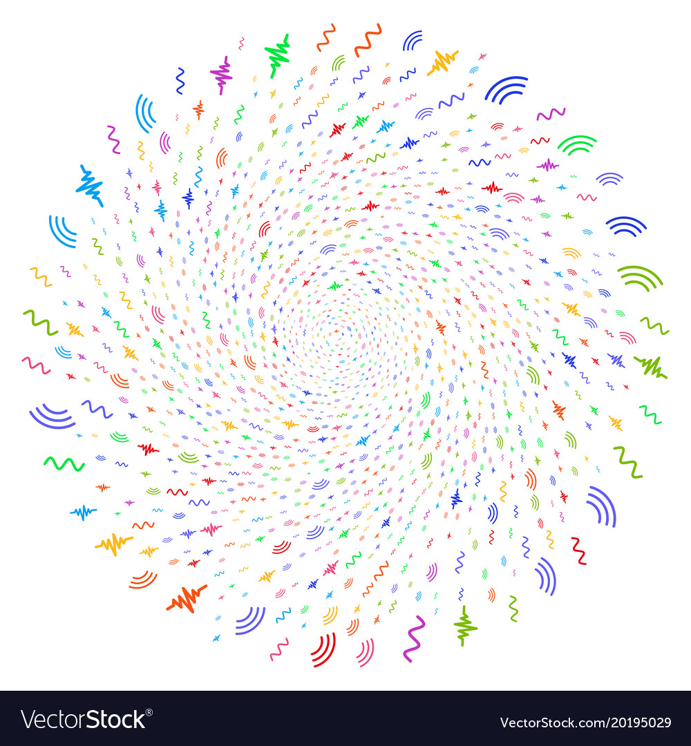 Audio signal curl fireworks