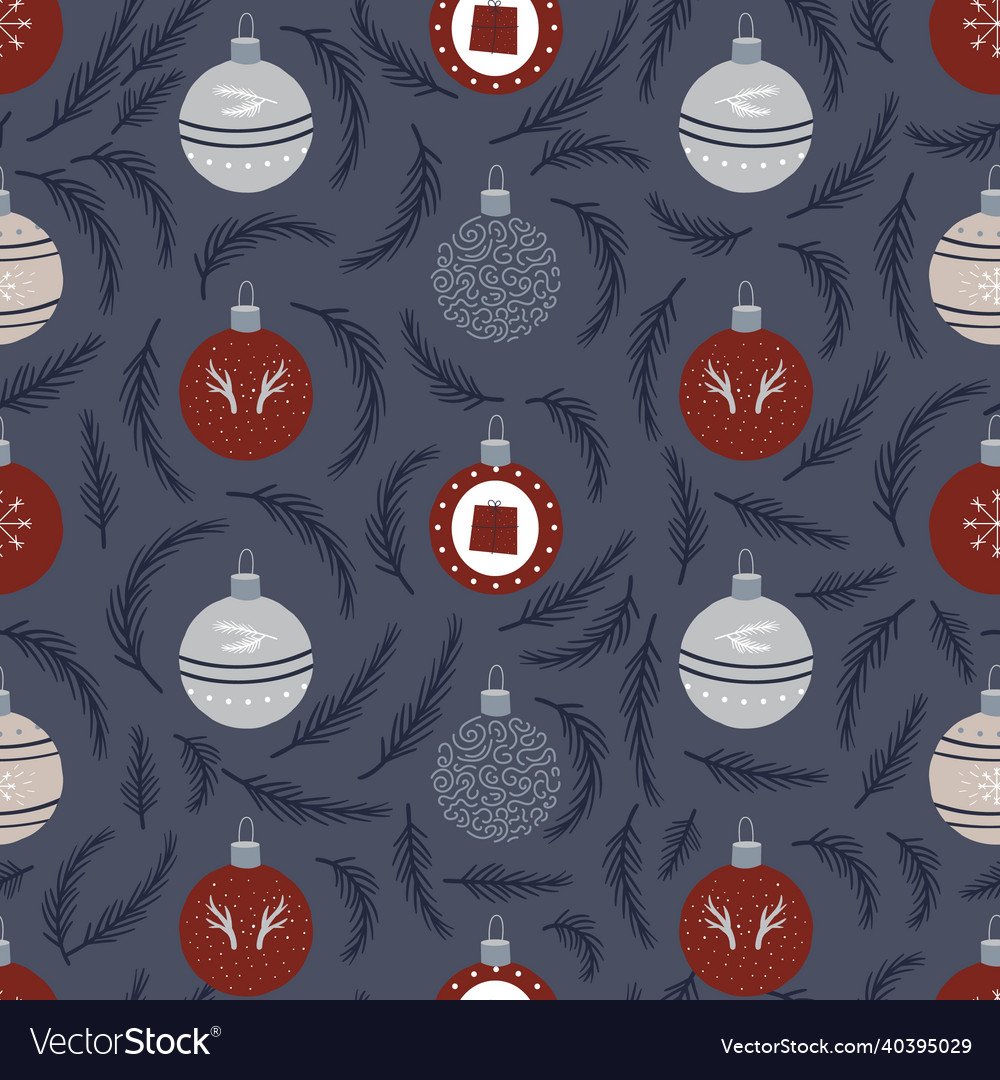 Christmas seamless background with snowflakes