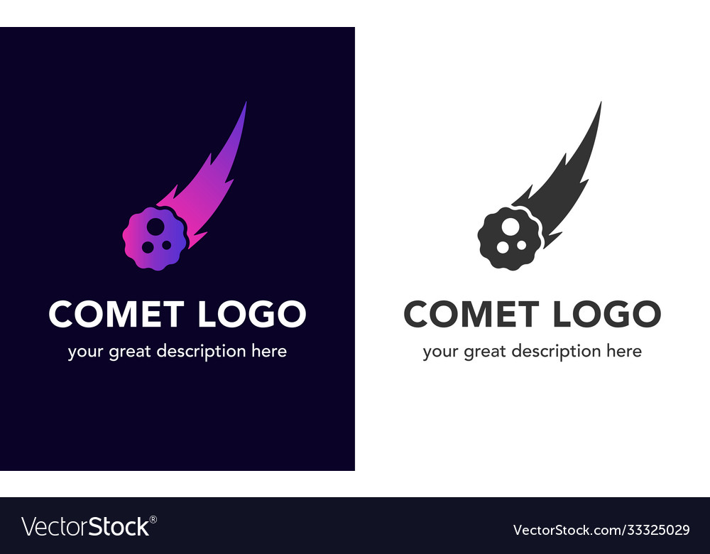 Comet-logo copy Royalty Free Vector Image - VectorStock