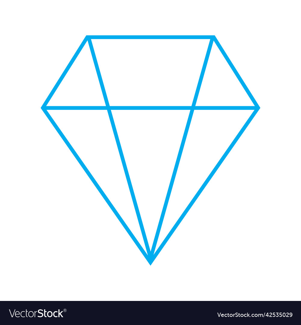 Eps10 blaue Diamant Linie Icon