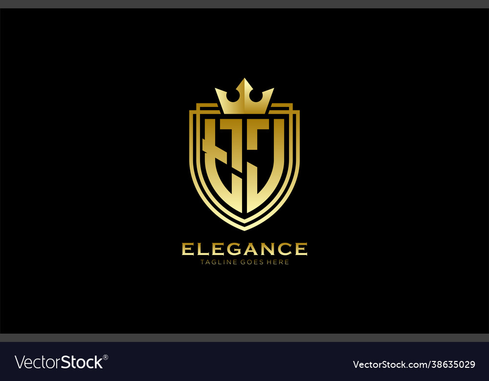 Initial tj elegant luxury monogram logo or badge