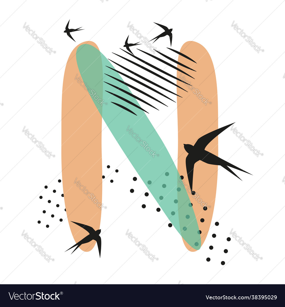 Minimalistic pattern an oriental style in n vector image Minimalistic pattern an oriental style in n