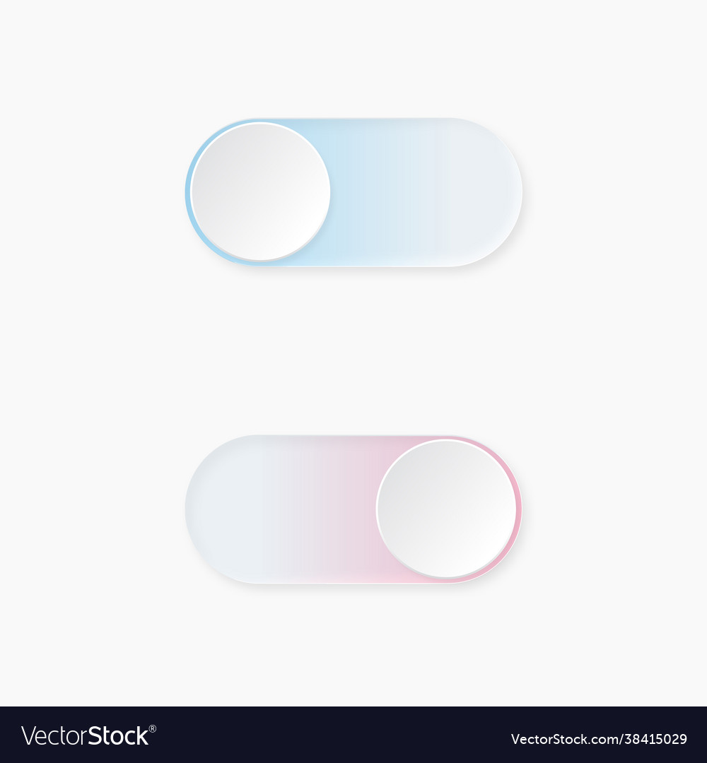 Neumorphic ui switch light set workflow graphic vector image Neumorphic ui switch light set workflow graphic