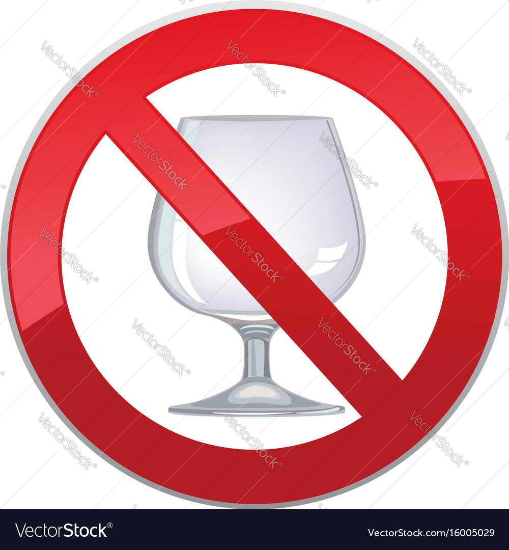 No alcohol drink sign prohibition icon ban liquor