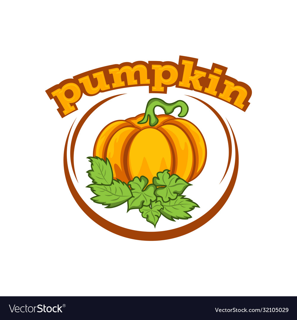 Auf Thema Logo für Kürbis Stillleben vector image Auf Thema Logo für Kürbis Stillleben
