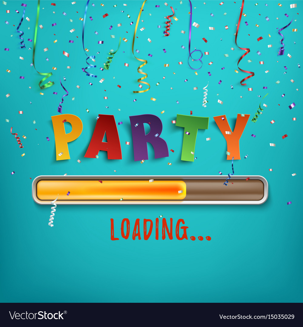 Party Loading Poster Template Royalty Free Vector Image