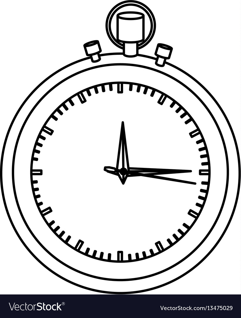 Silhouette stopwatch graphic icon flat