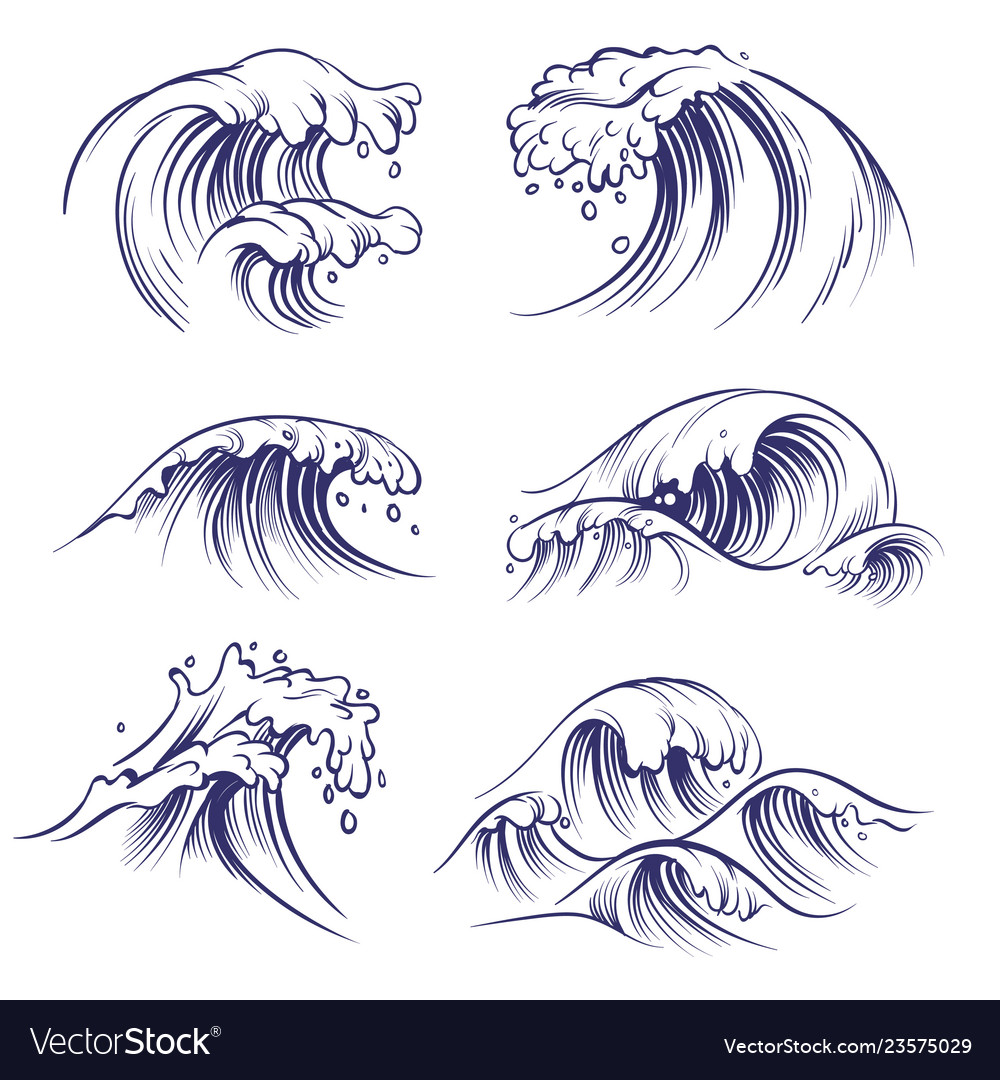 Ocean Waves Drawing Amazing Wallpapers - vrogue.co