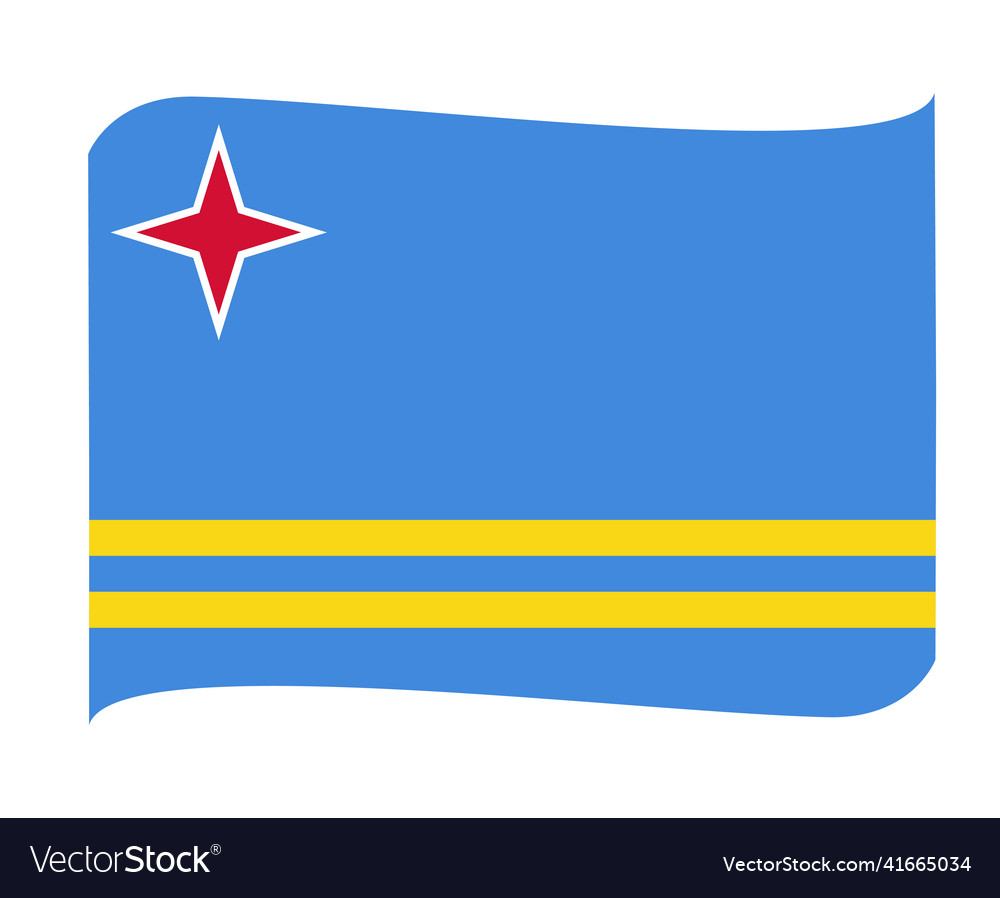 Aruba flag national north america emblem ribbon