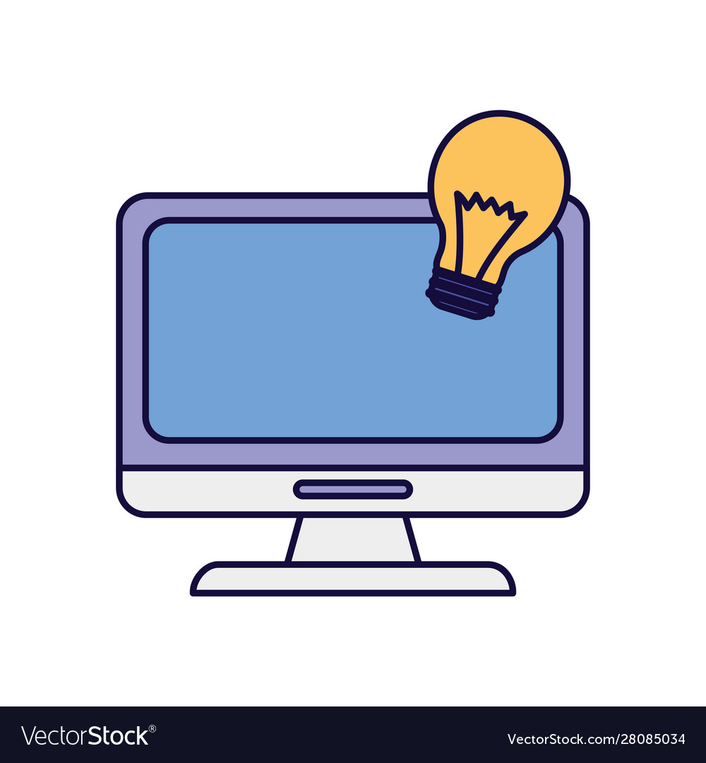 Computer monitor bulb idea learning online