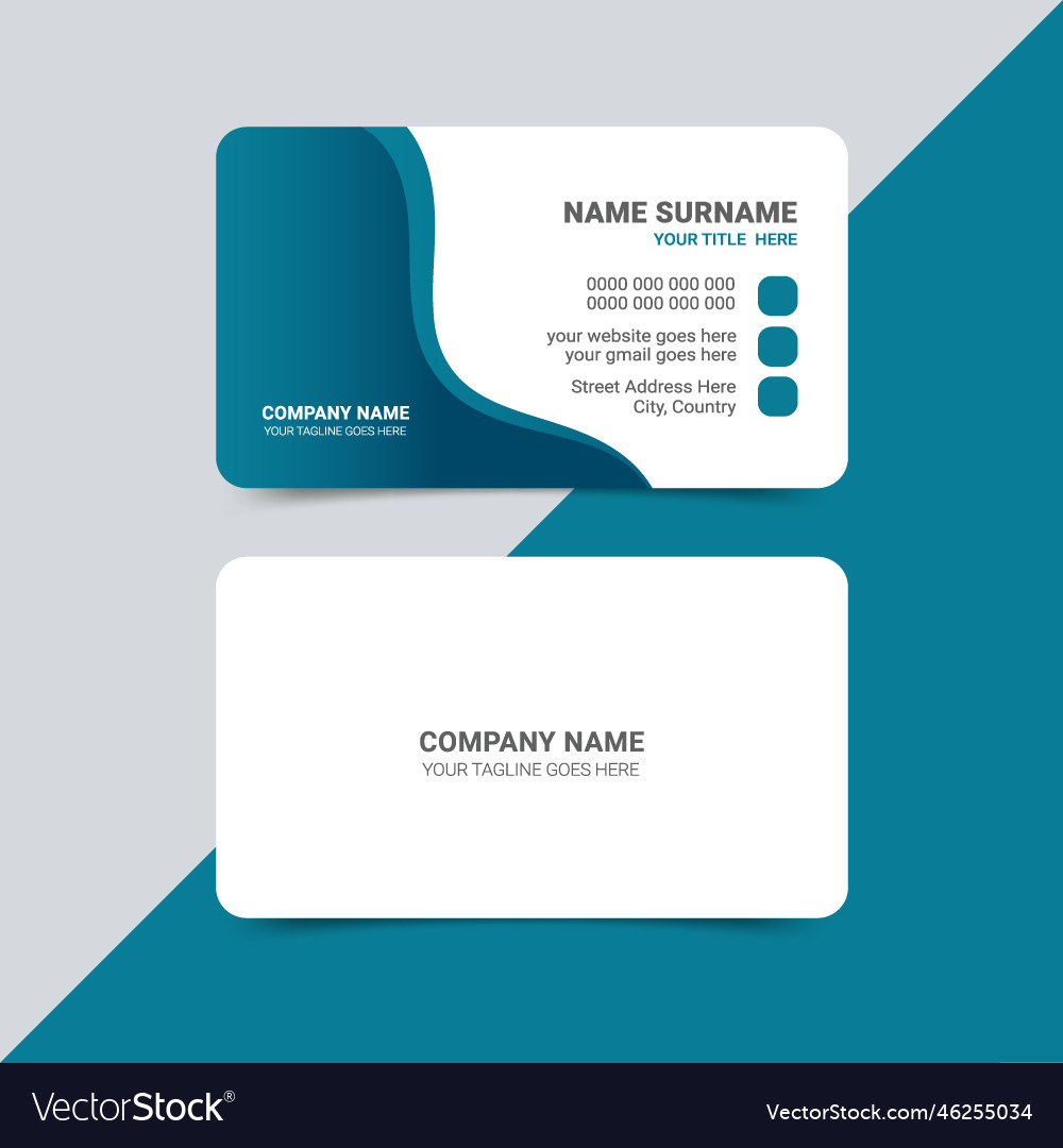 Corporate business card design template Royalty Free Vector