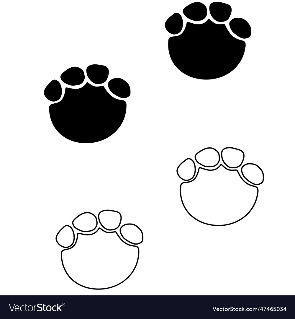 Elephant Schritt Symbol Fußabdruck Schritte vector image Elephant Schritt Symbol Fußabdruck Schritte
