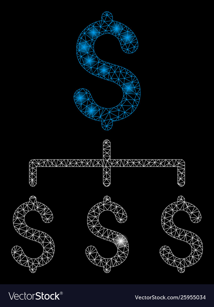 Flare mesh network financial hierarchy with vector image Flare mesh network financial hierarchy with