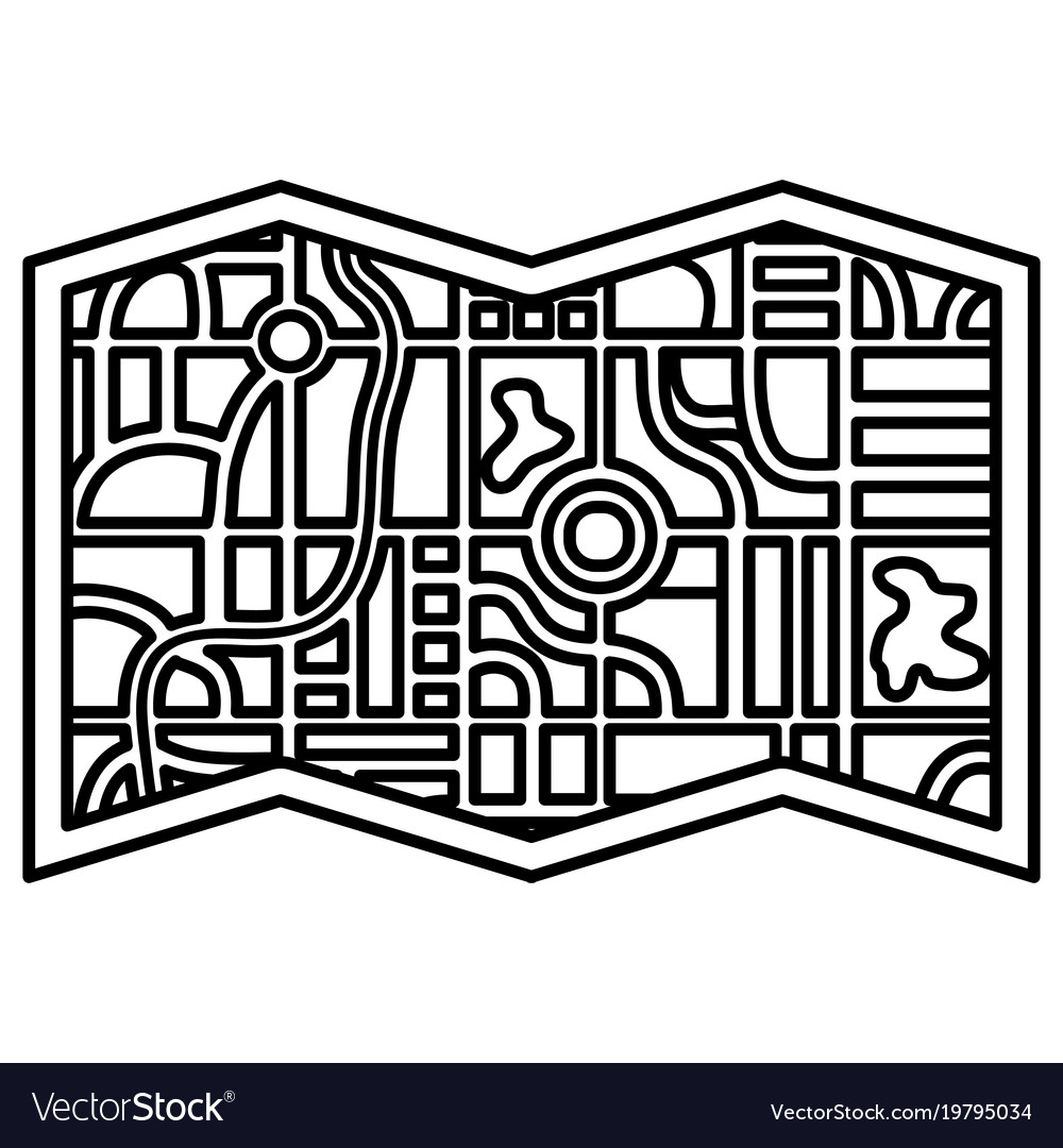 Paper map guide icon