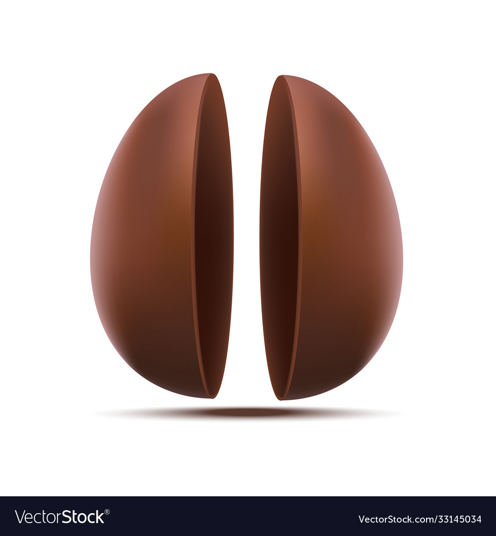 Realistic 3d detailed chocolate egg sweet symbol