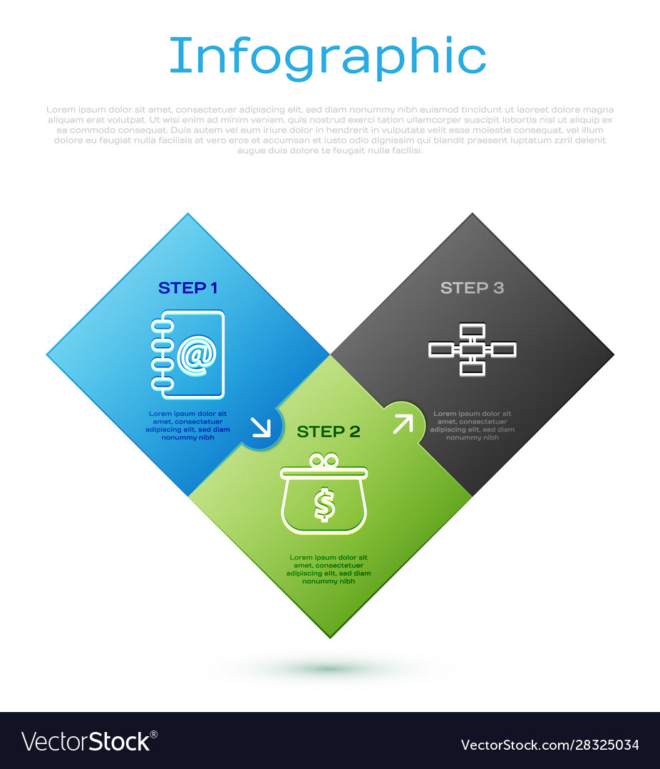 Set line address book business hierarchy vector image Set line address book business hierarchy