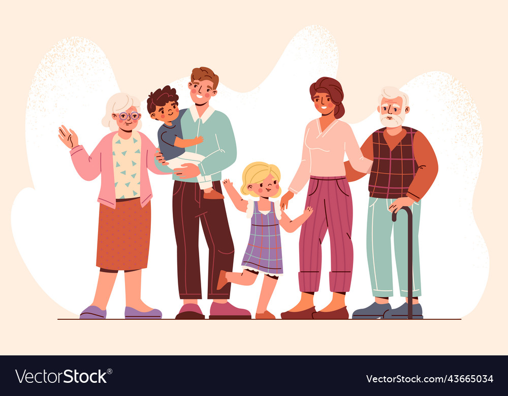 Three generations family concept Royalty Free Vector Image