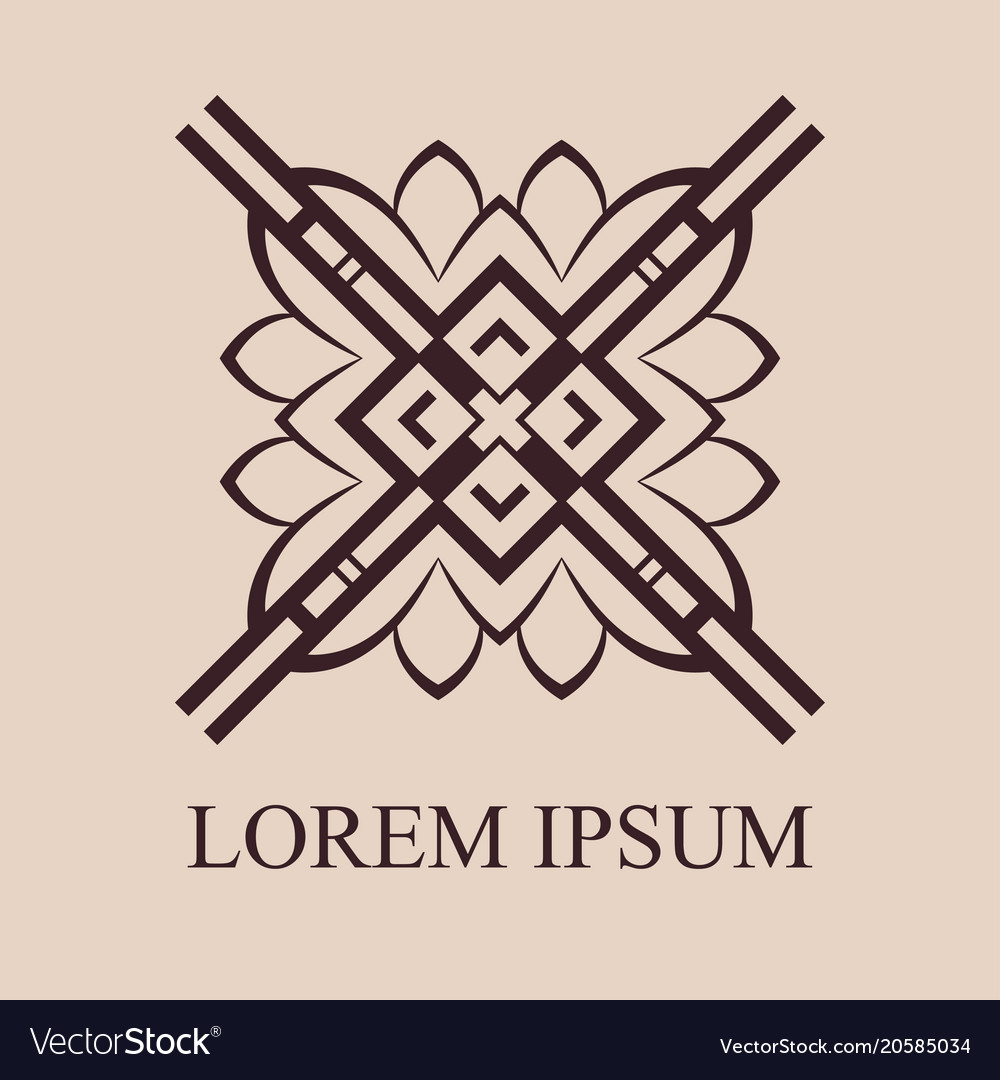 Vintage ornamental logo