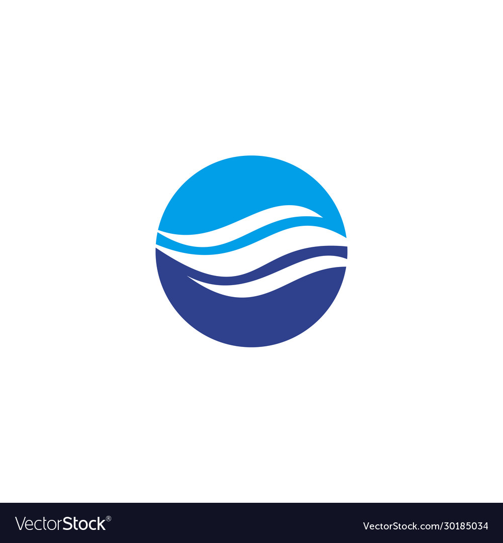 Wave icon logo design template Royalty Free Vector Image