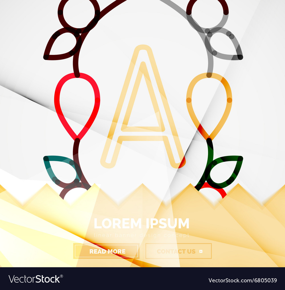 Abstract banner template with arrows linear