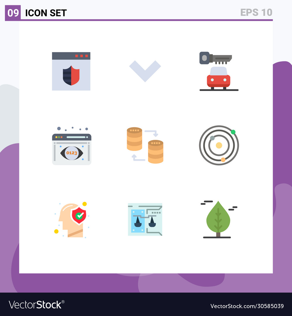 Set 9 flat colors on grid for share sql key