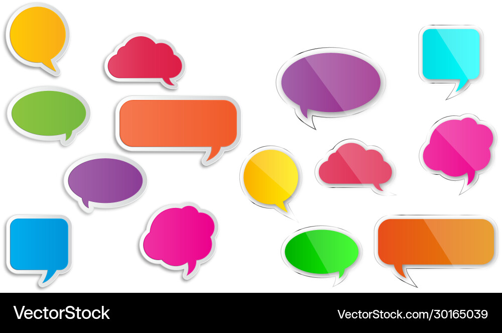 Set comic style speech bubbles Royalty Free Vector Image