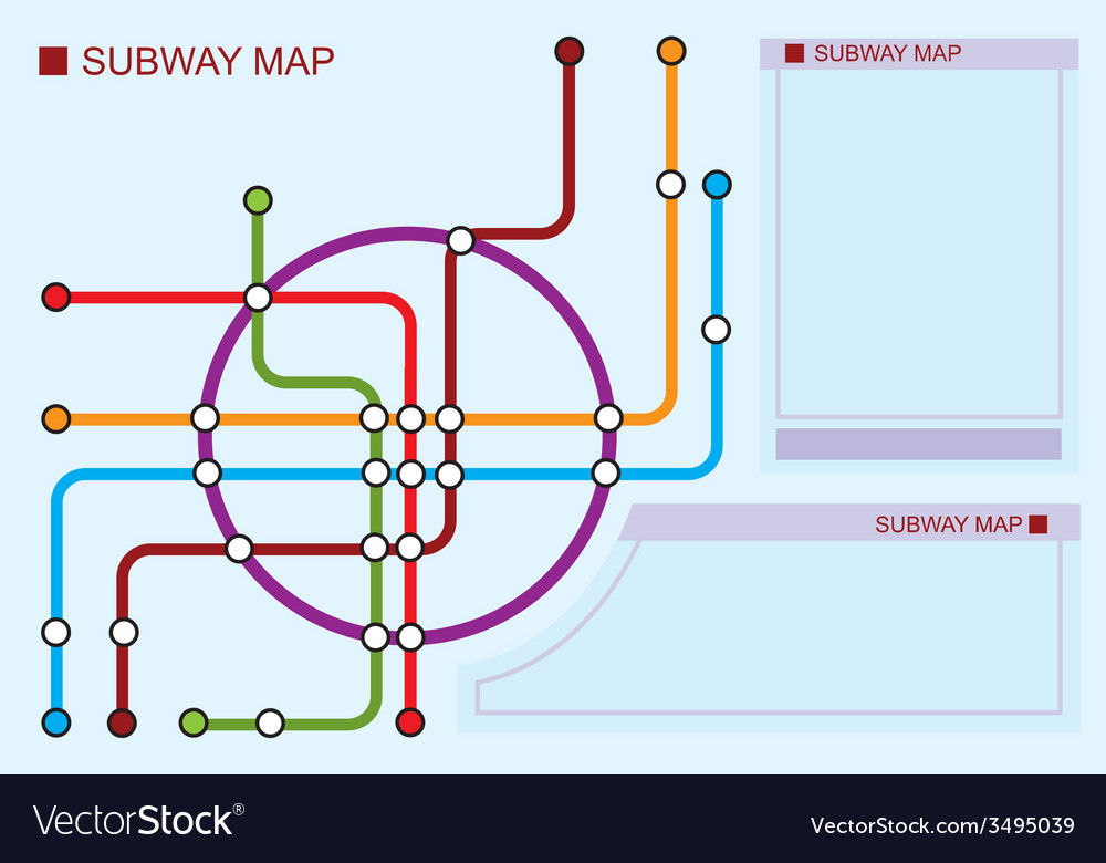Subway map Royalty Free Vector Image - VectorStock