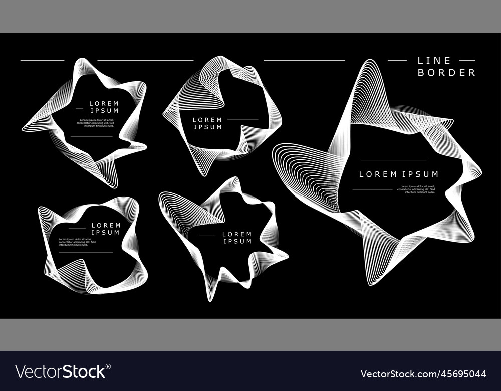 Abstract lines border set