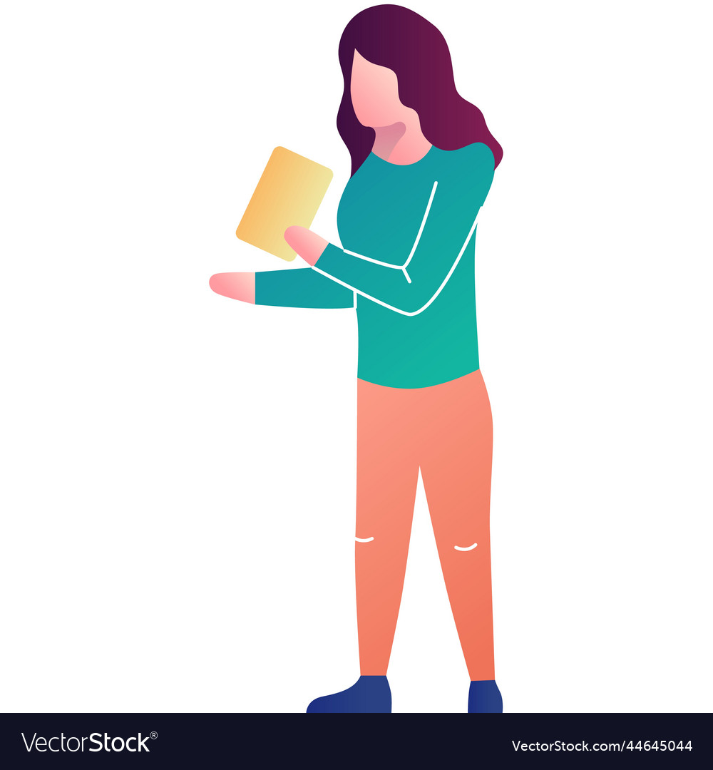 Business woman holding envelop flat icon