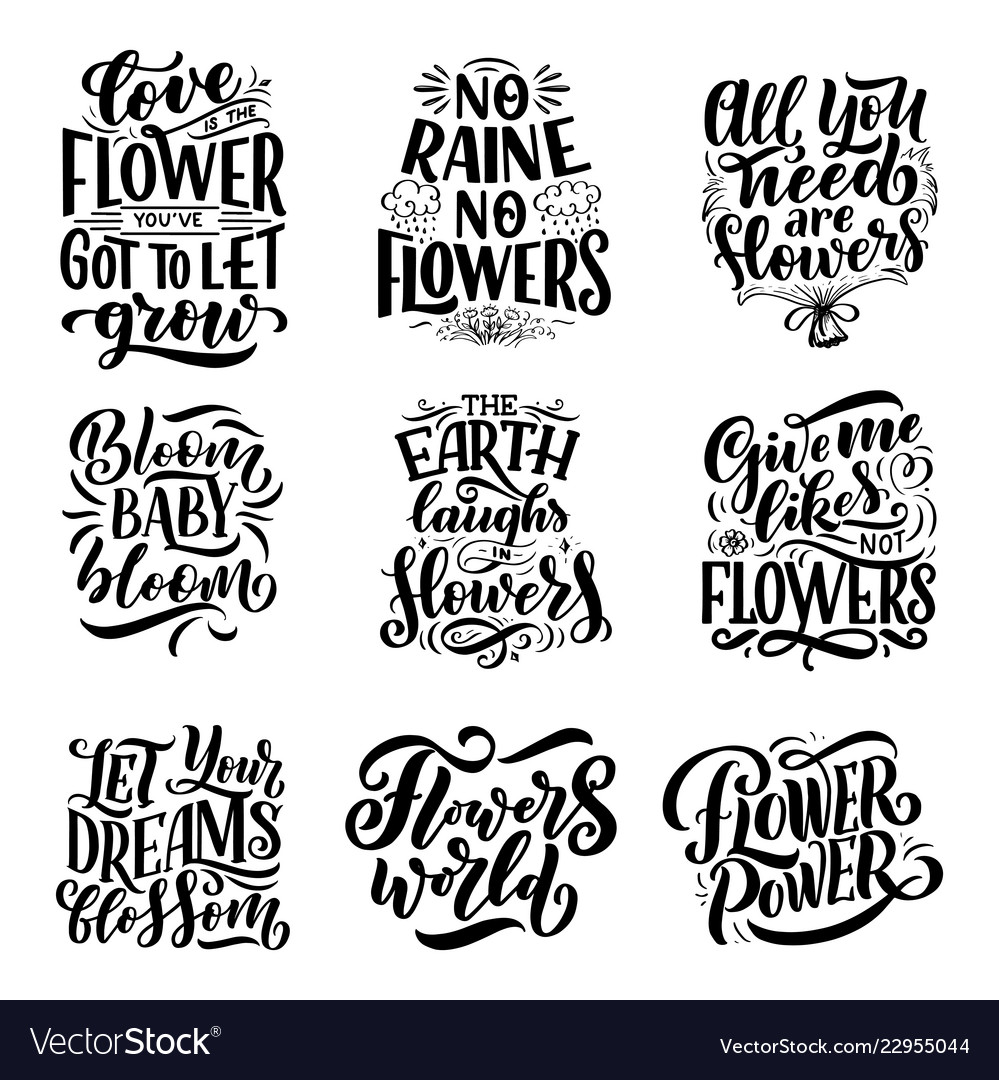 Floral Lettering Quotes