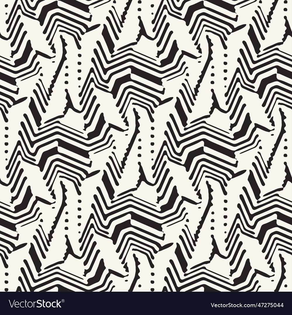 Ink gezeichnete ethnische Zickzack-Muster vector image Ink gezeichnete ethnische Zickzack-Muster