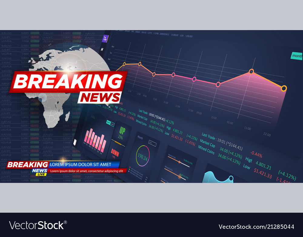 News background breaking Royalty Free Vector Image