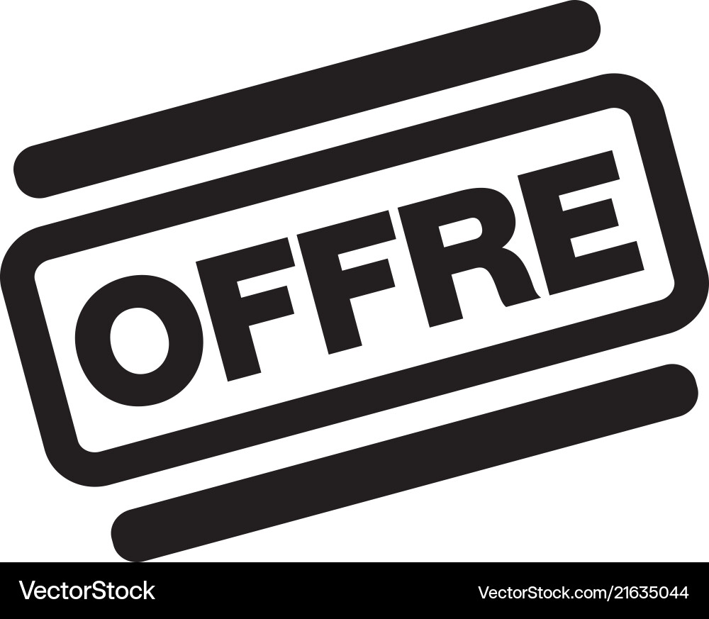 Offer black stamp Royalty Free Vector Image - VectorStock