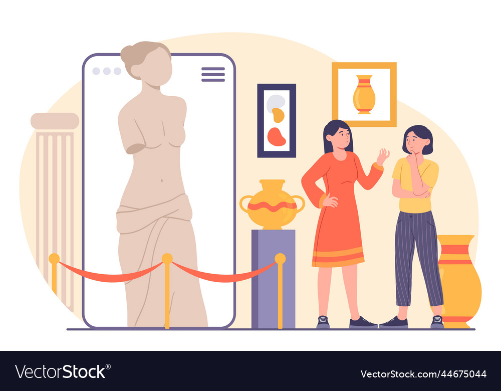 Online museum tours Royalty Free Vector Image - VectorStock