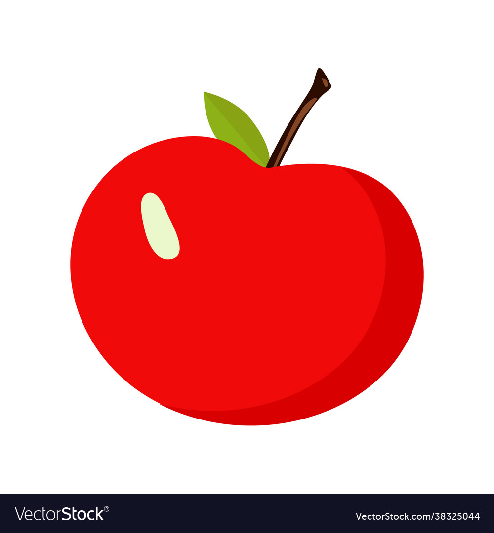 Red delicious apple on a white background for use