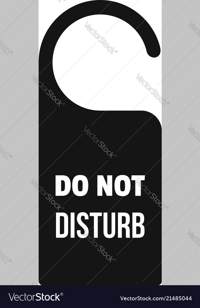 Room hanger disturb tag icon simple style Vector Image