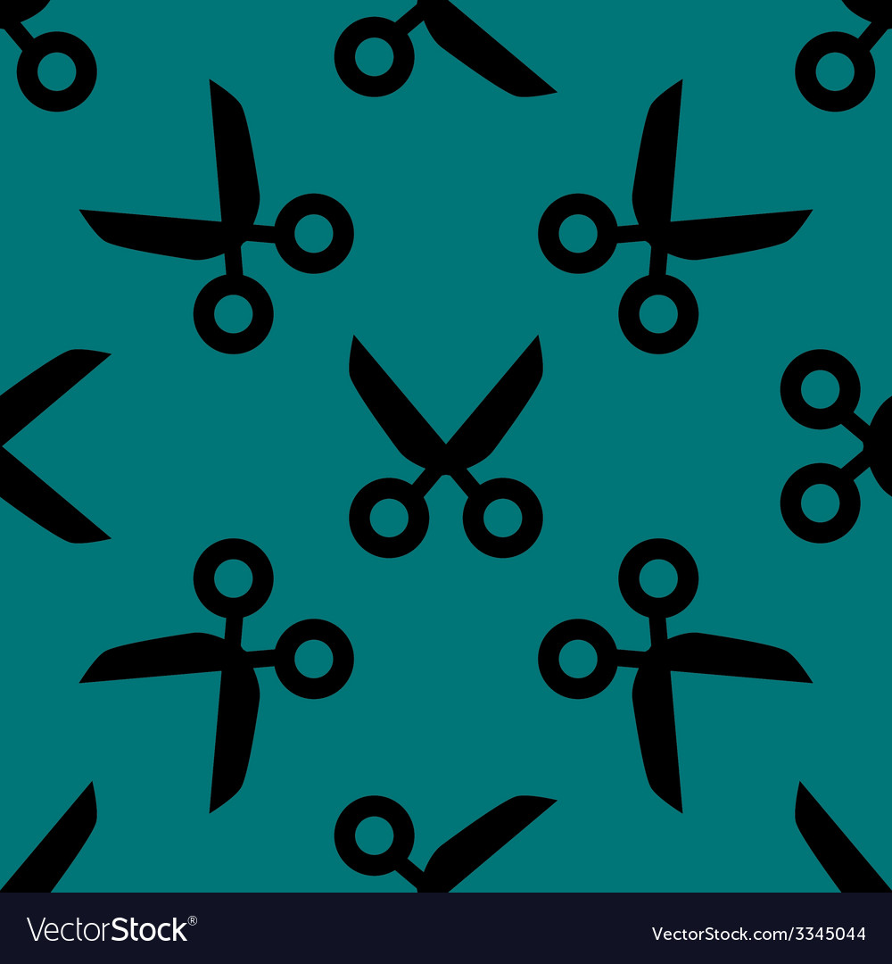 Scissors web icon flat design seamless pattern