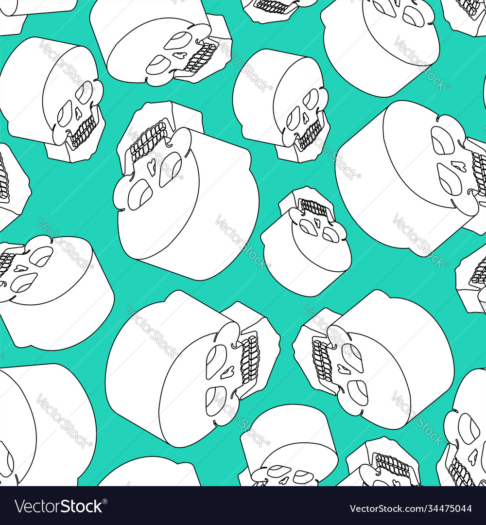 Skull pattern seamless skeleton background undead