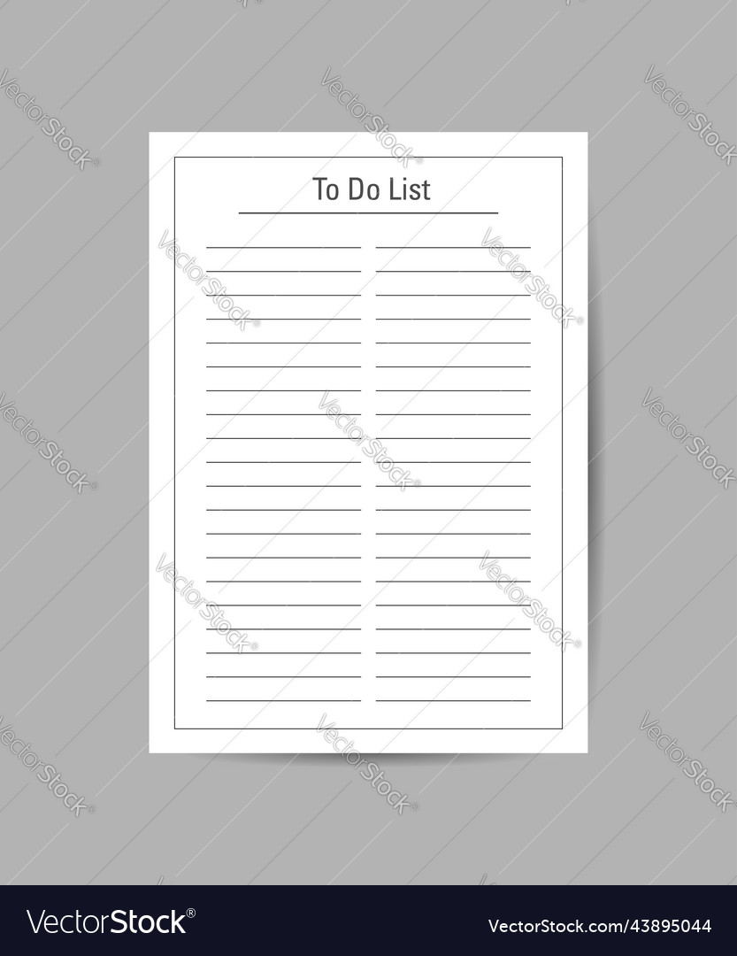 To do list on white background with flat design