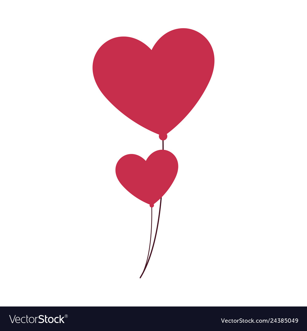 Balloons helium with heart shape