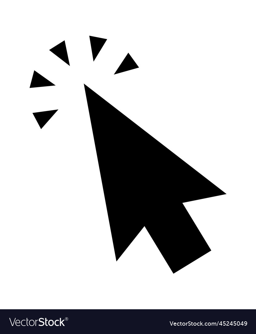 Click cursor set computer pointer hand and arrow vector image Click cursor set computer pointer hand and arrow