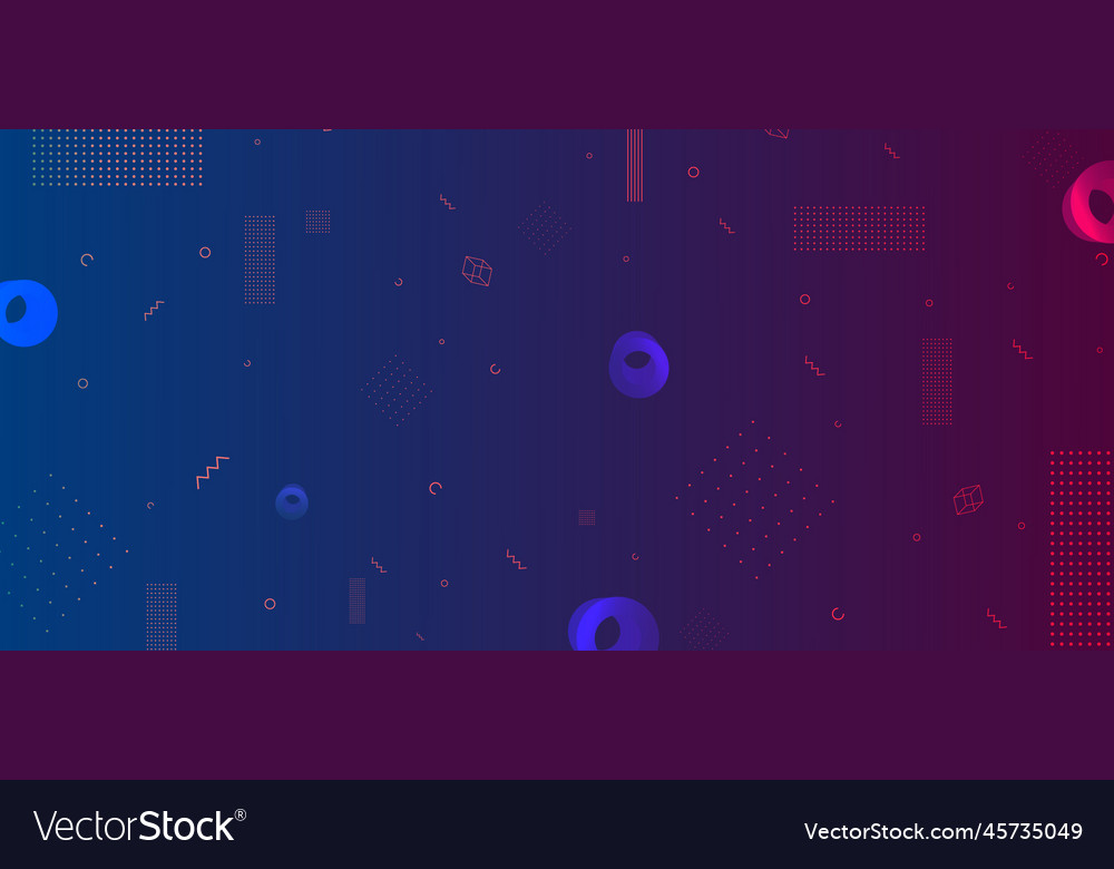 Cool background with geometric 80s design Vector Image