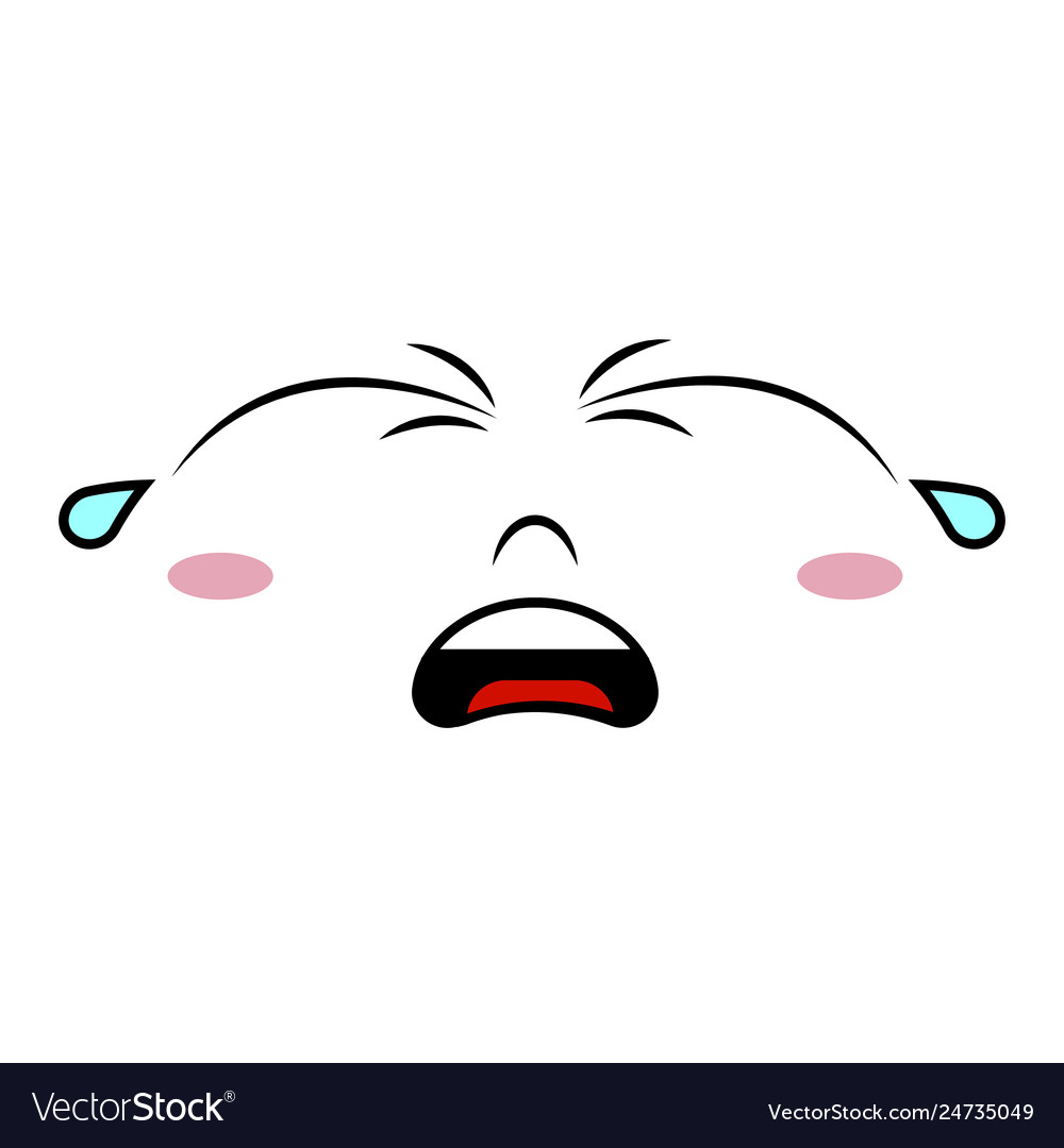 Cute expression face Royalty Free Vector Image