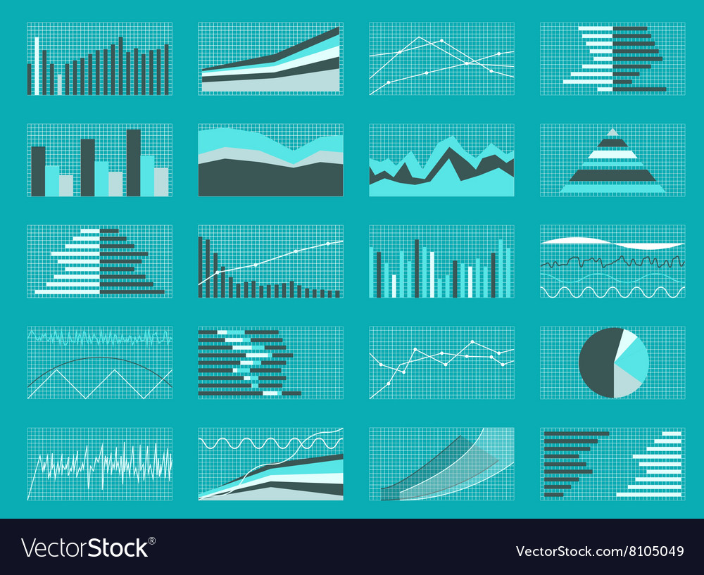 Daten und Diagramme Statistische Icons