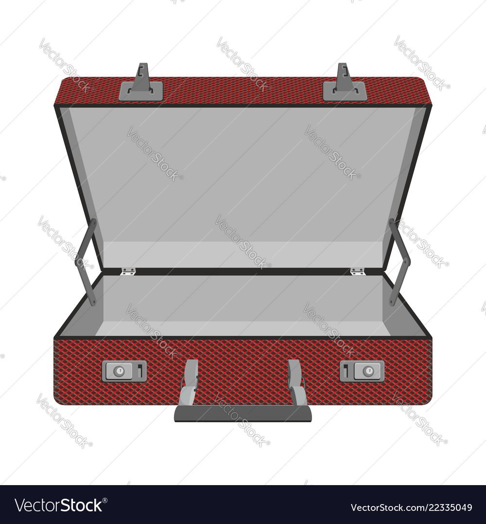 Empty suitcase travel case Royalty Free Vector Image